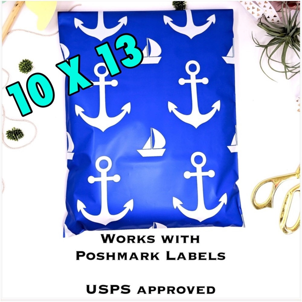 25 10X13 Sailors Anchors Poly Mailers PRICE FIRM - Picture 4 of 7